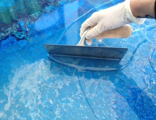 Training courses about ornamental resins’pose for indoor and outdoor.